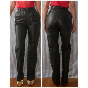 Amazing Vintage high waisted straight leg Leather